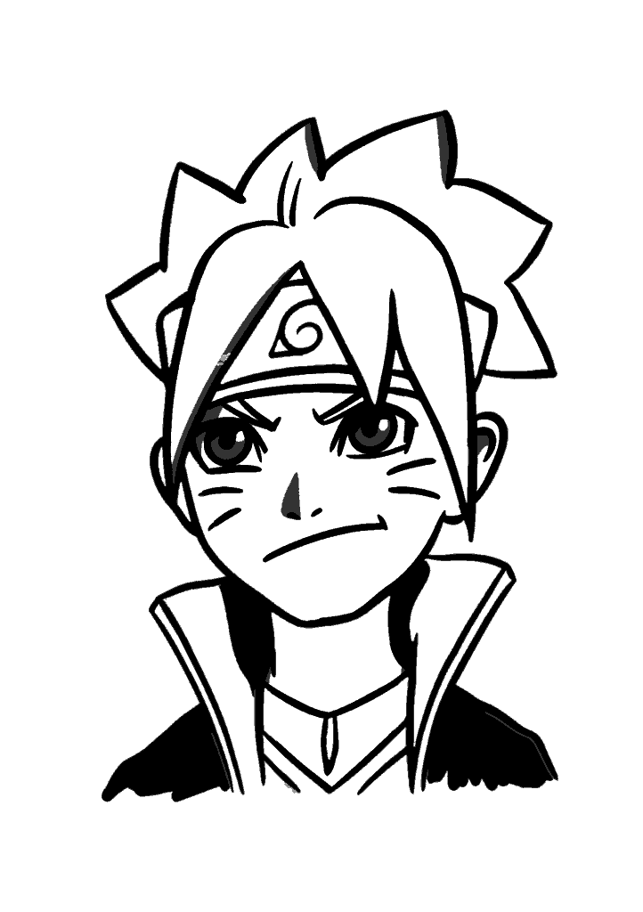 Naruto Para Colorir Boruto Perfil Vem Colorir