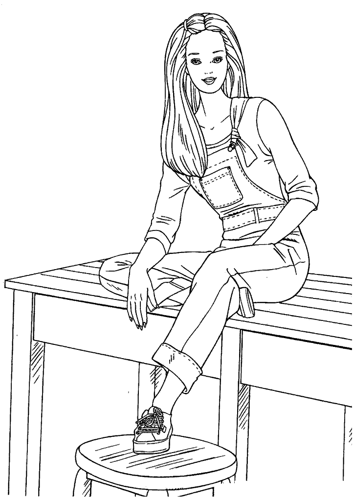 barbie para colorir