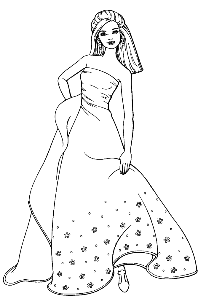 barbie para colorir