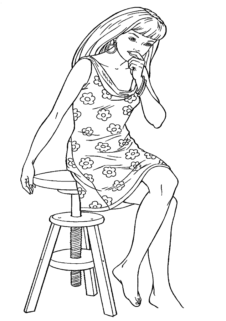 barbie para colorir