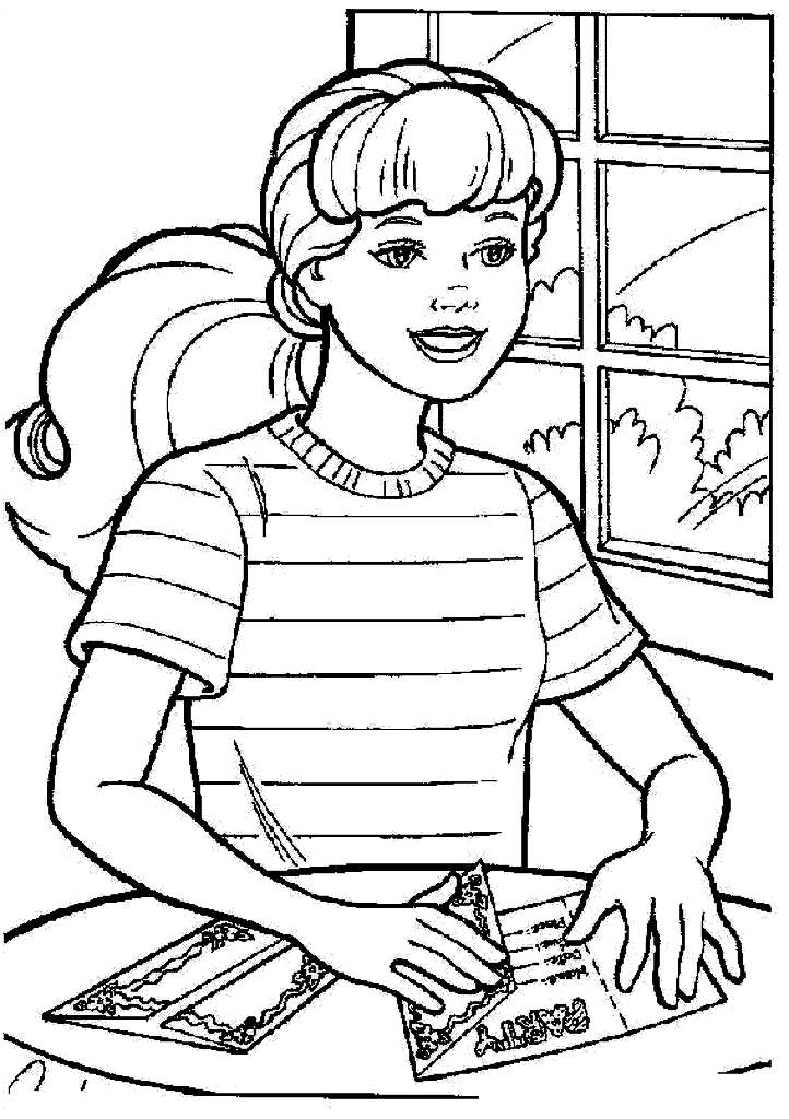 barbie para colorir