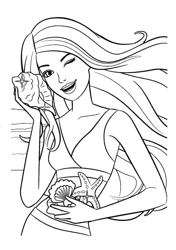 barbie para colorir