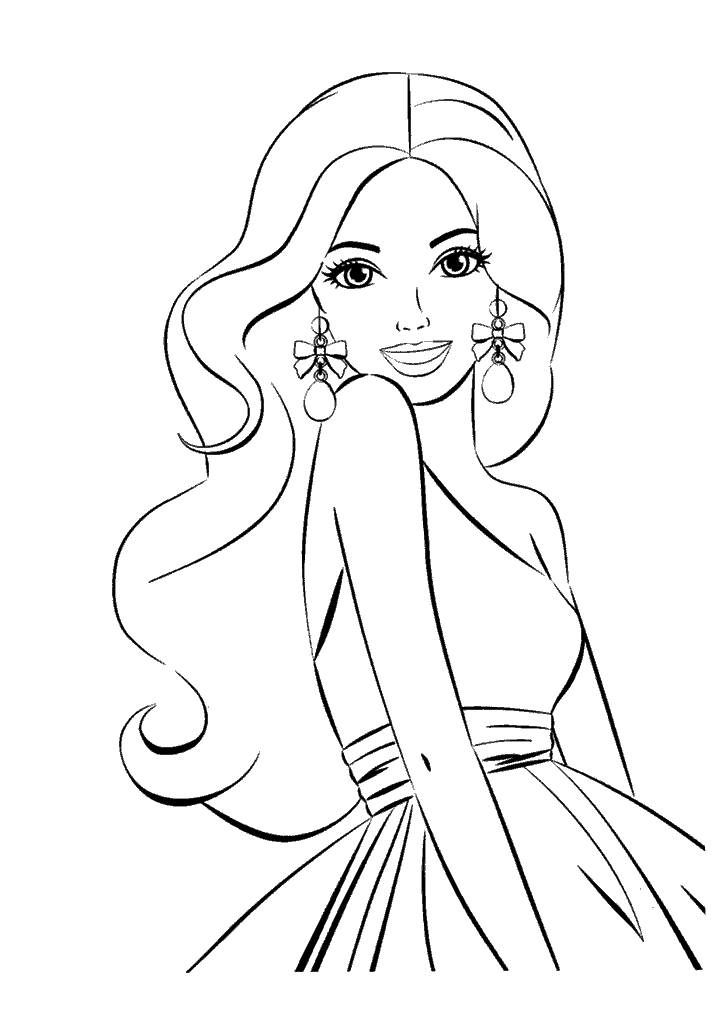 barbie para colorir