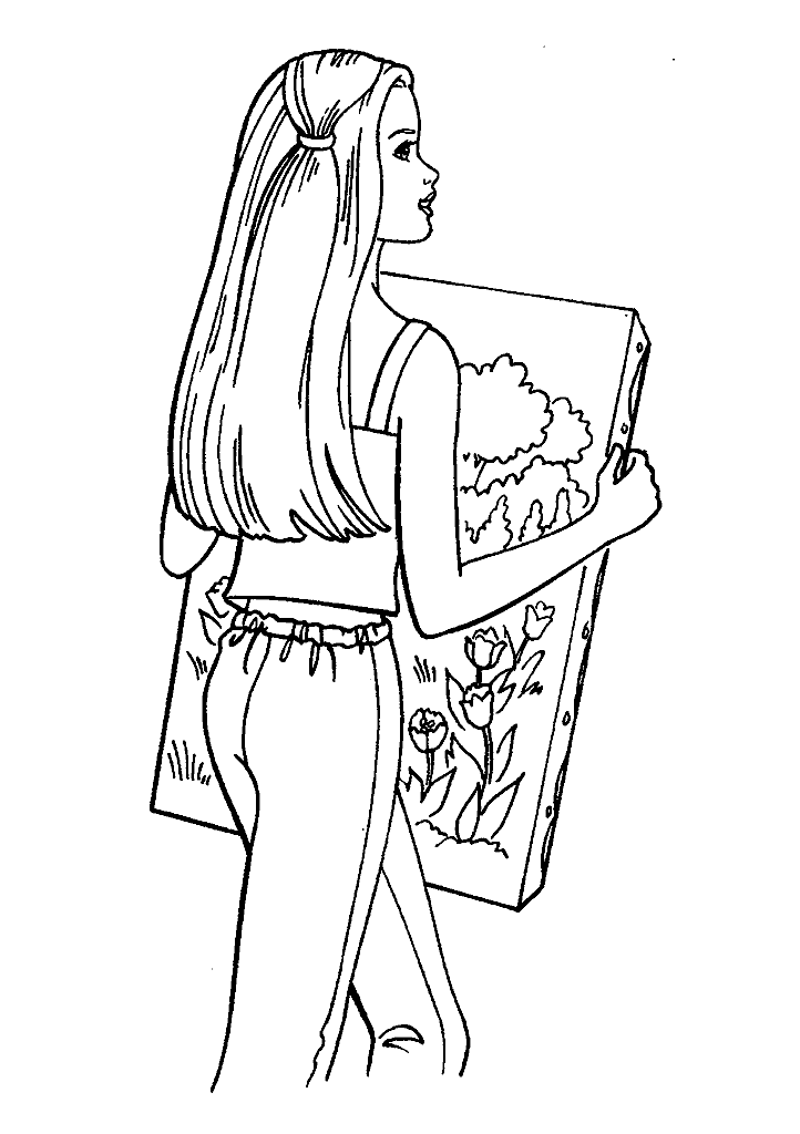 barbie para colorir