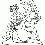 barbie para colorir