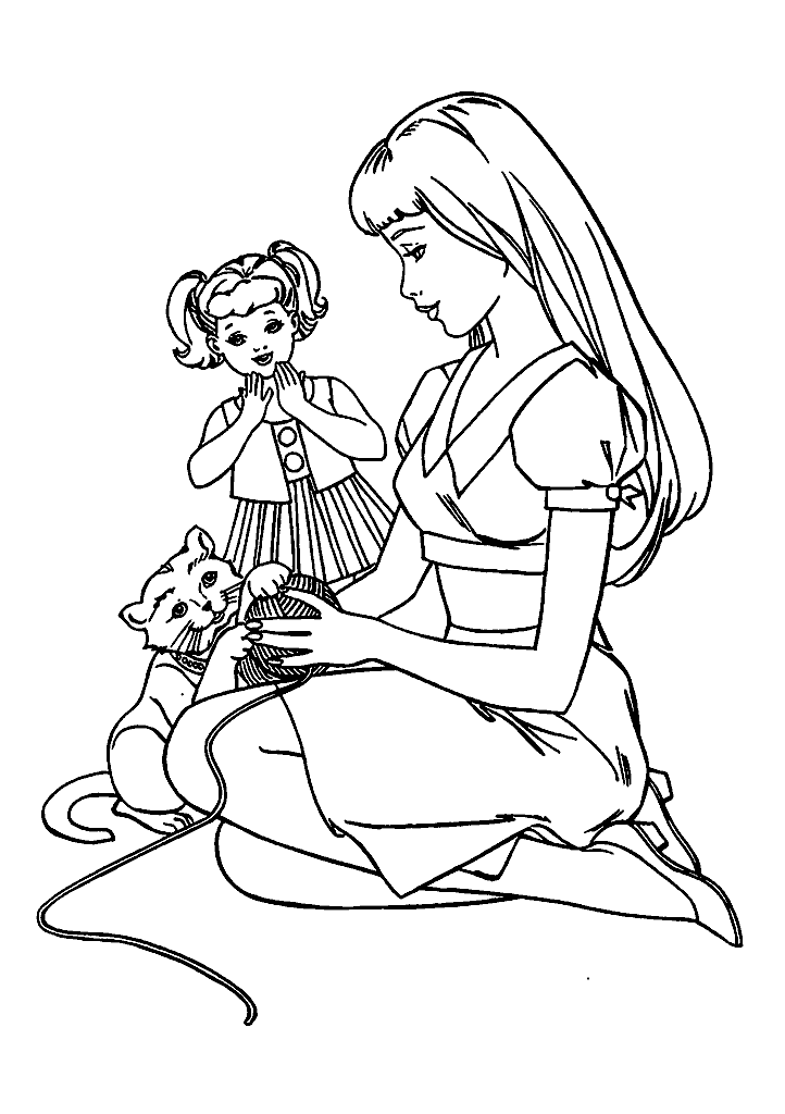 barbie para colorir