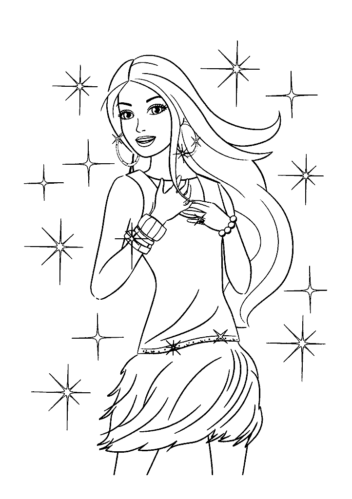barbie para colorir