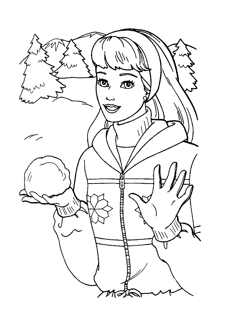 barbie para colorir