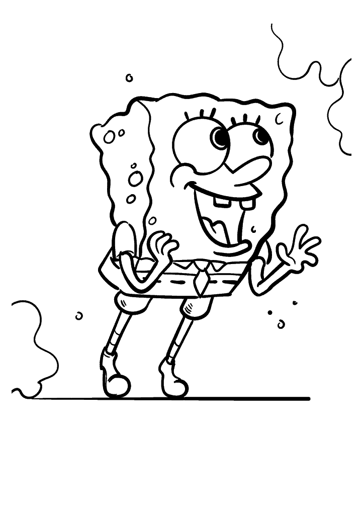 bob esponja para colorir