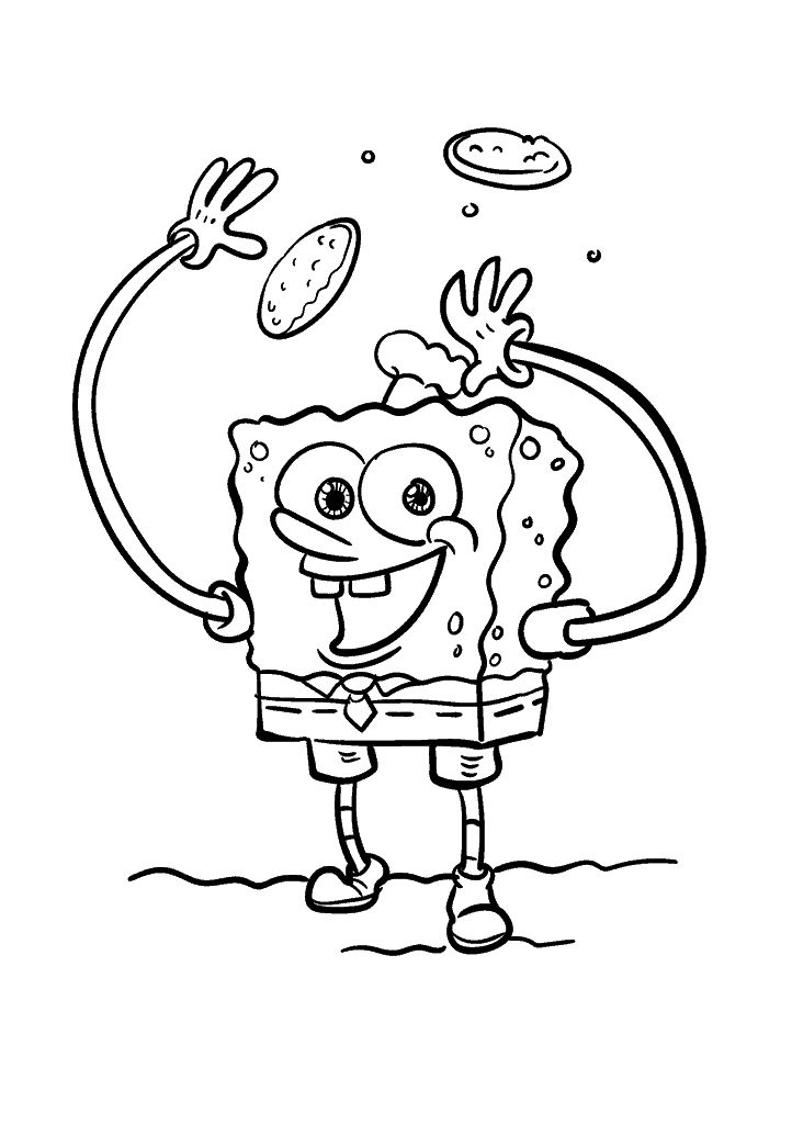 bob esponja para colorir