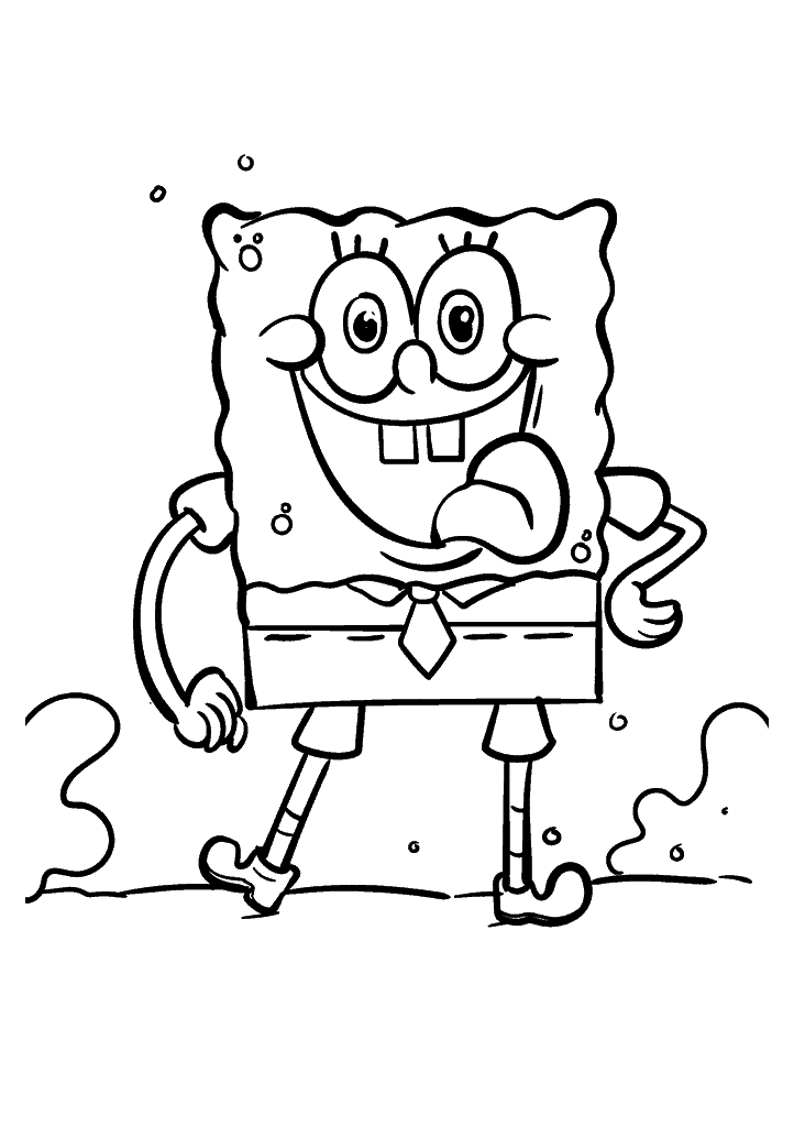 bob esponja para colorir