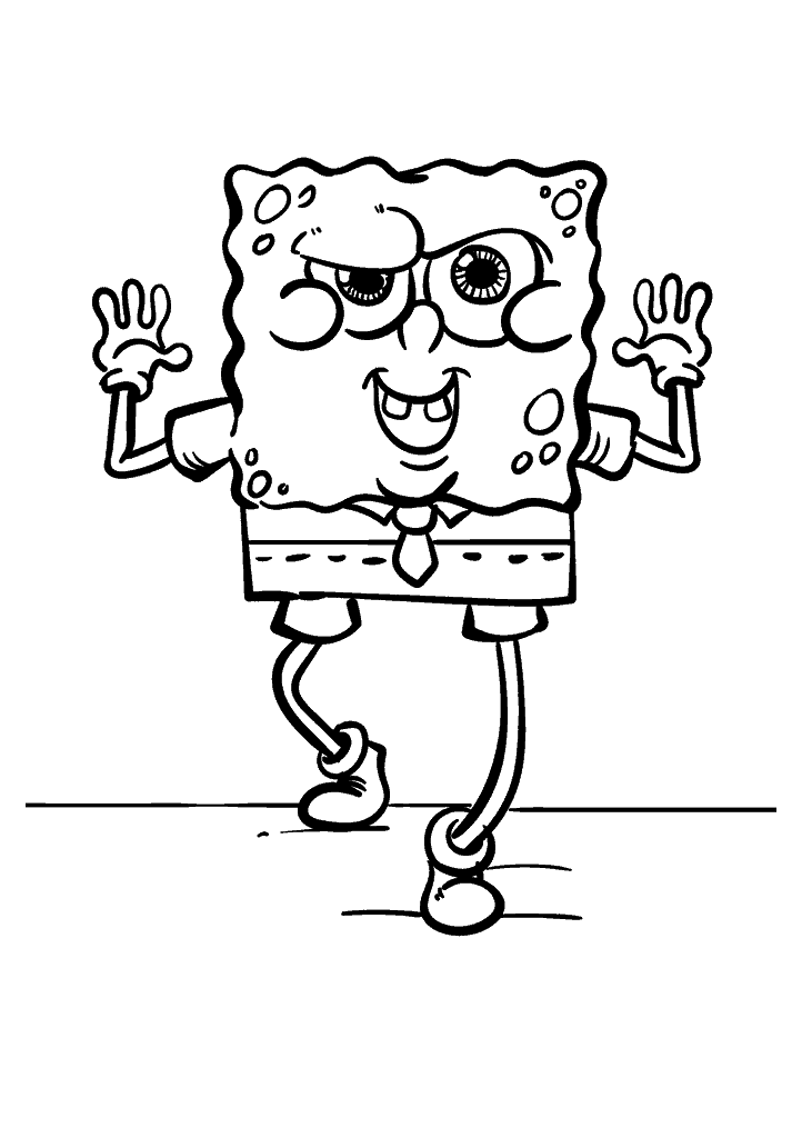 bob esponja para colorir