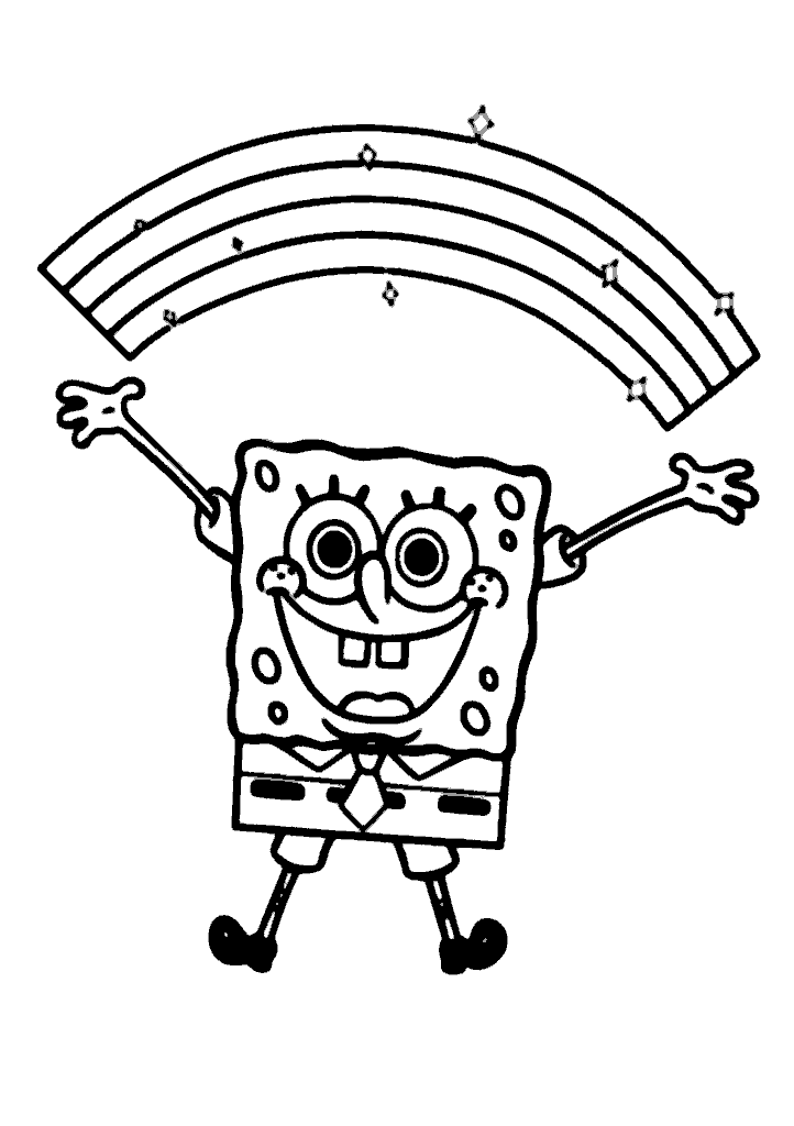bob esponja para colorir