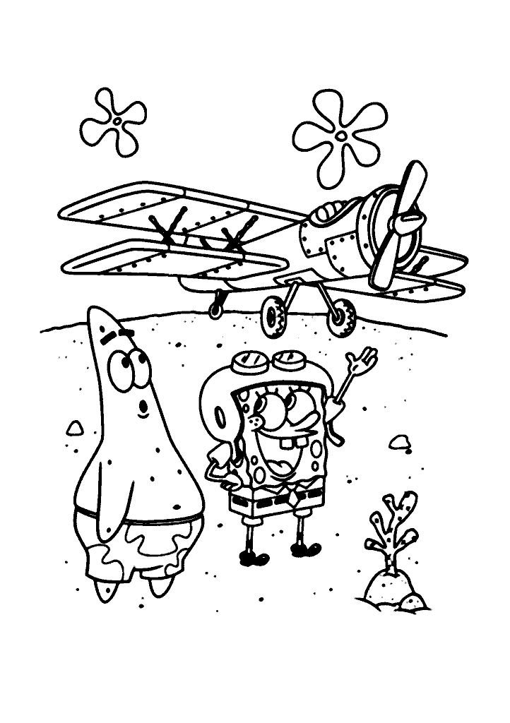 bob esponja para colorir