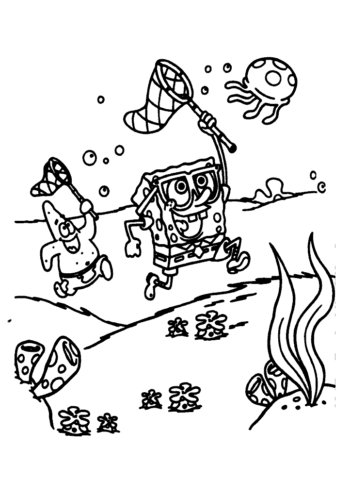 bob esponja para colorir