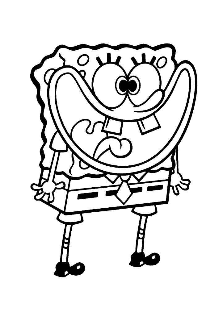 bob esponja para colorir
