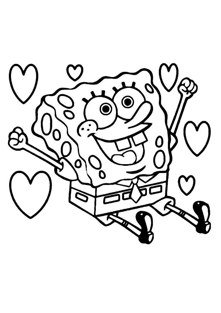 bob esponja para colorir