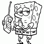 bob esponja para colorir