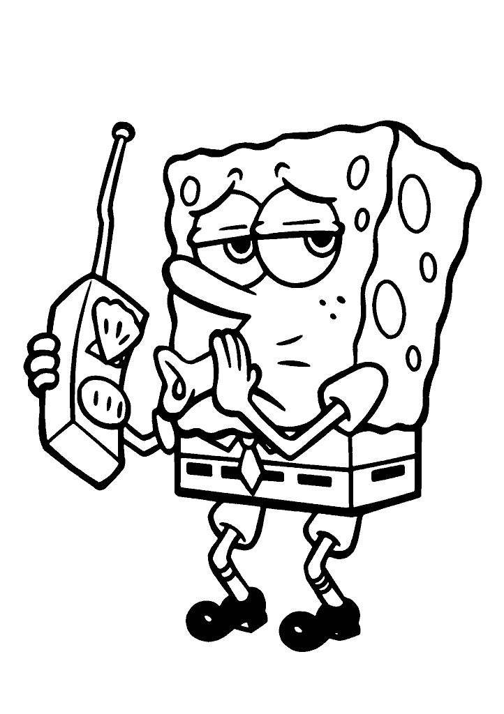 bob esponja para colorir