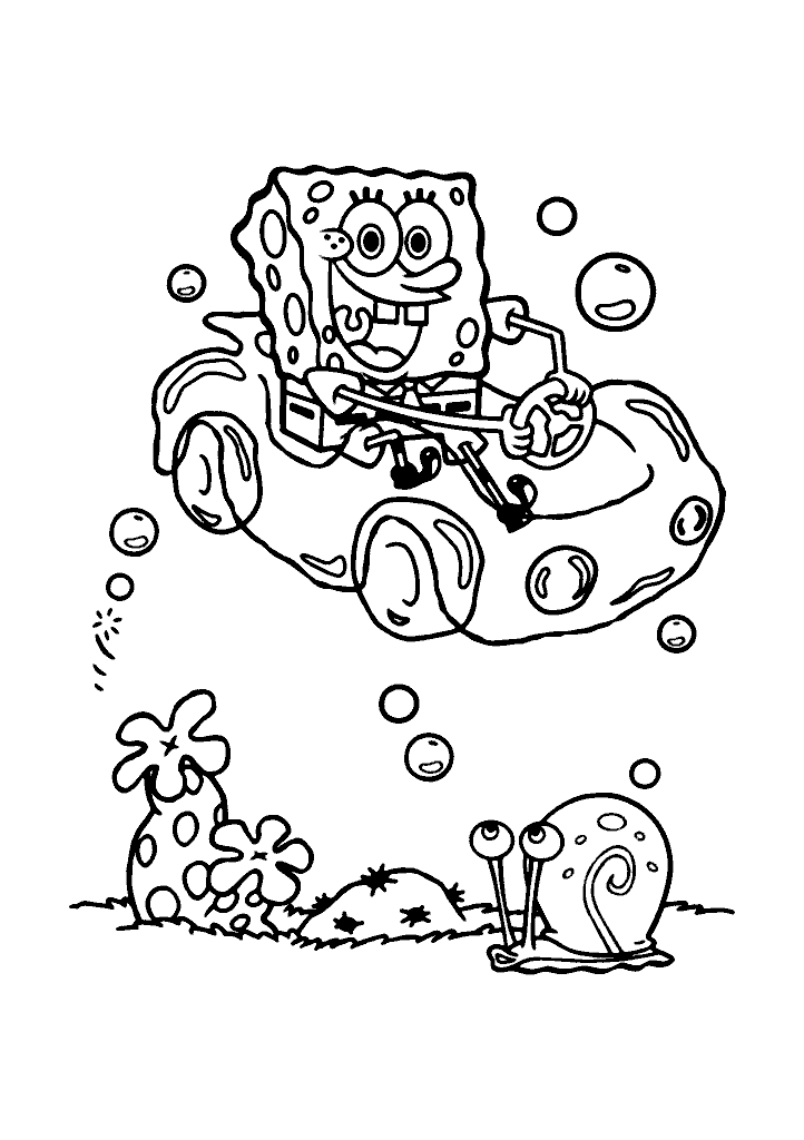 bob esponja para colorir