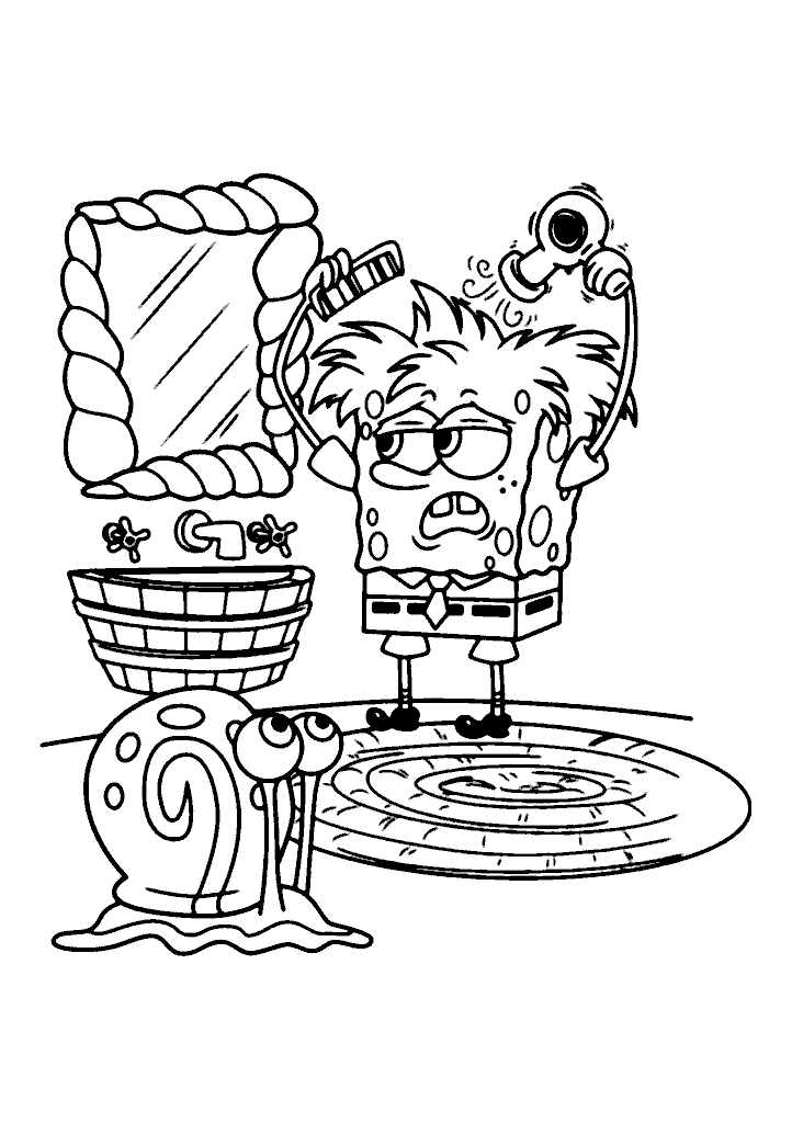 bob esponja para colorir