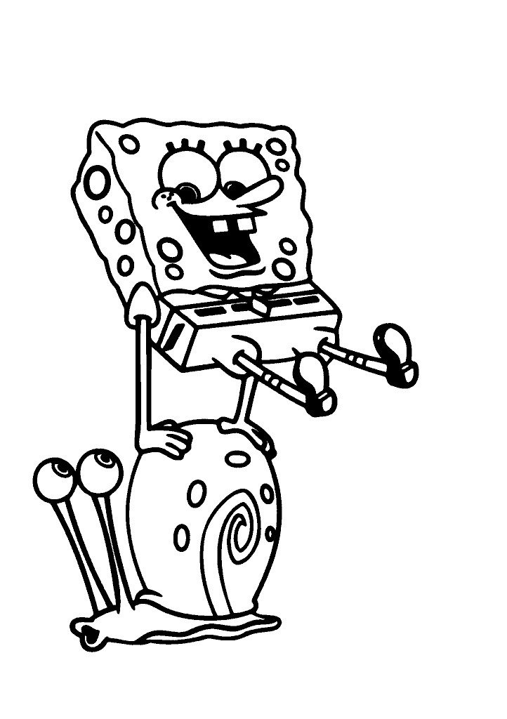bob esponja para colorir
