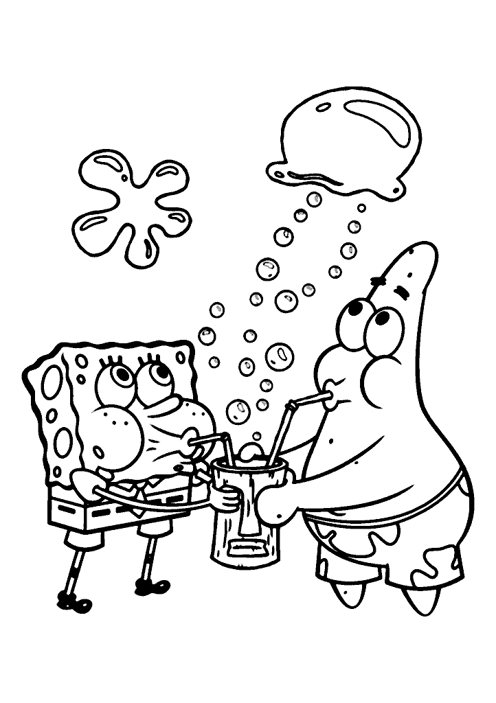 bob esponja para colorir