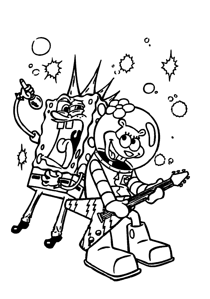 bob esponja para colorir