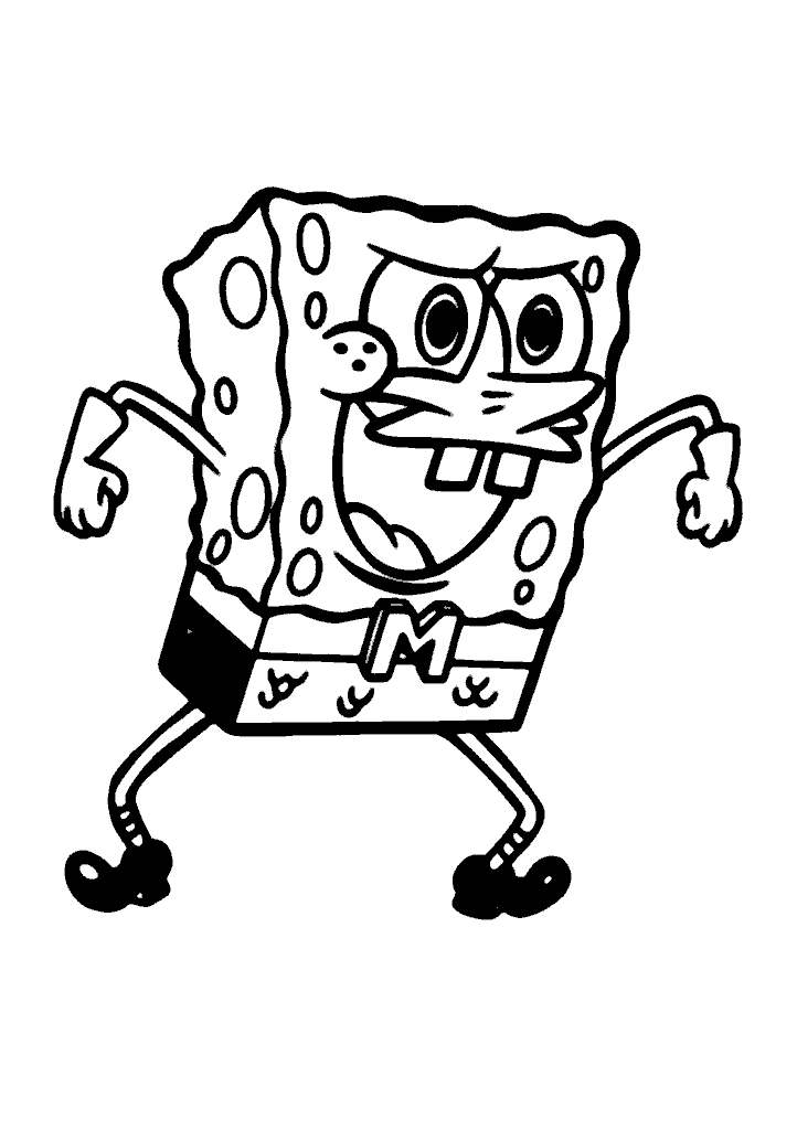 bob esponja para colorir