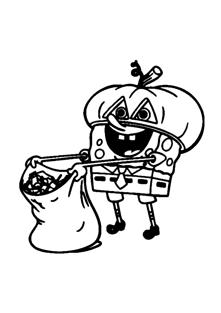 bob esponja para colorir