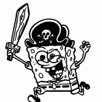 bob esponja para colorir