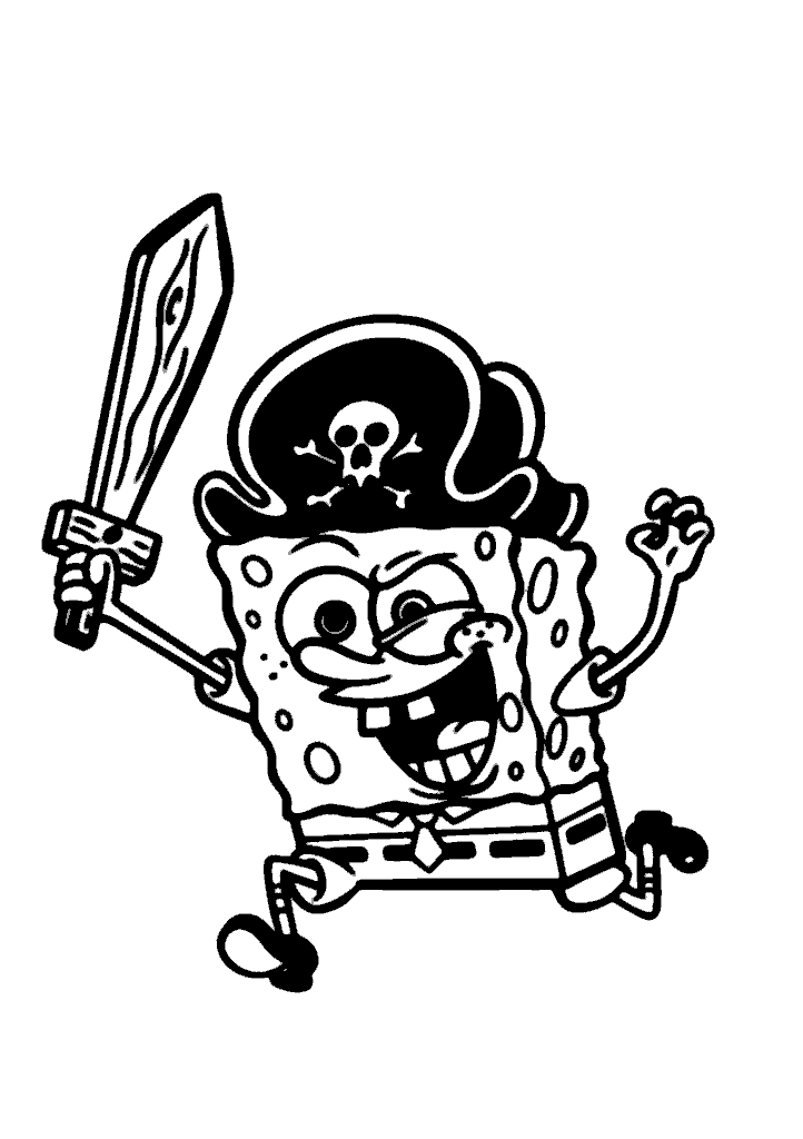 bob esponja para colorir