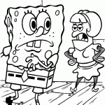 bob esponja para colorir