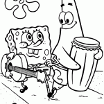 bob esponja para colorir