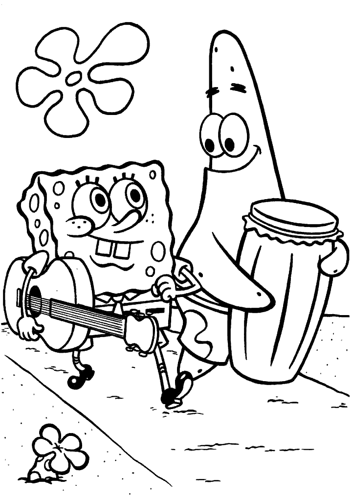bob esponja para colorir