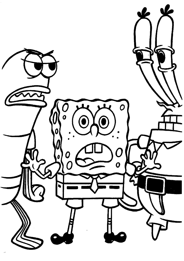 bob esponja para colorir