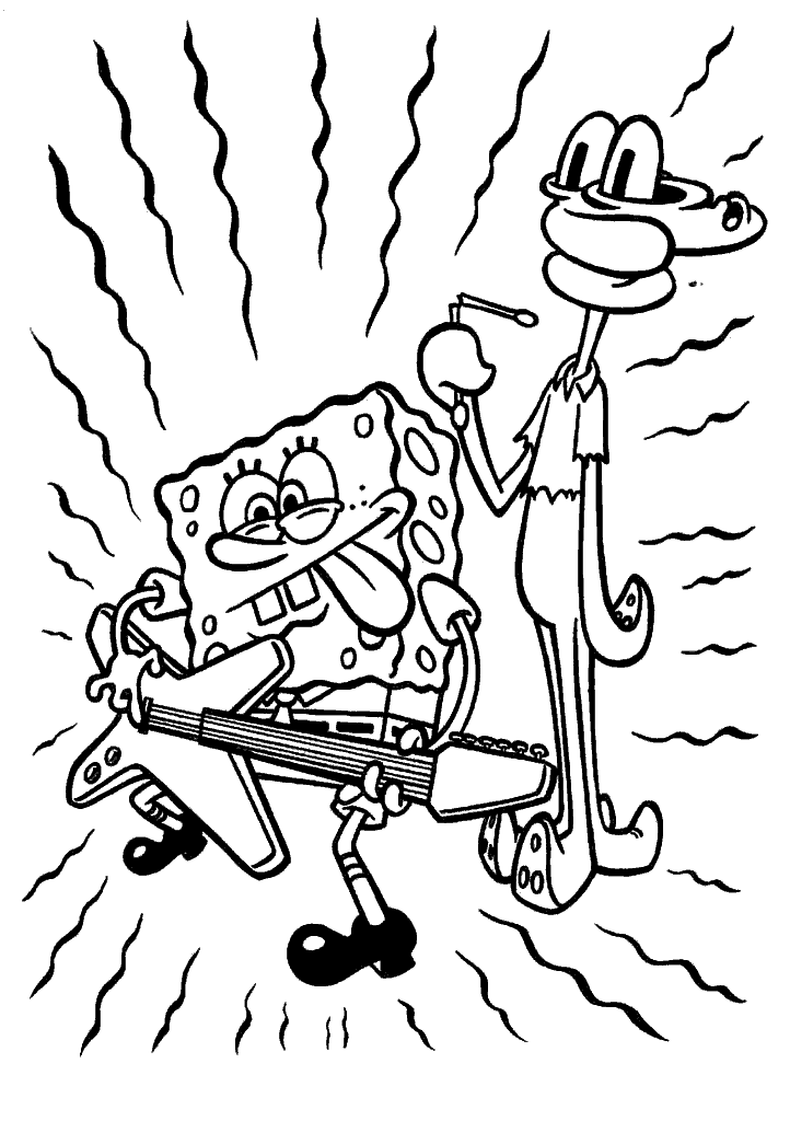 bob esponja para colorir