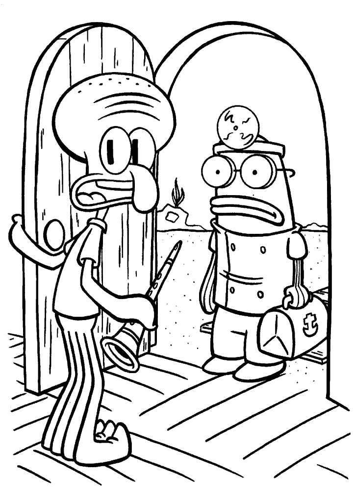 bob esponja para colorir