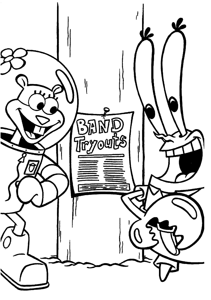 bob esponja para colorir