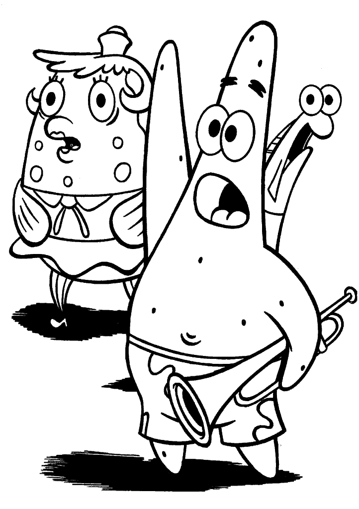 bob esponja para colorir