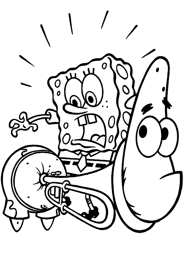 bob esponja para colorir
