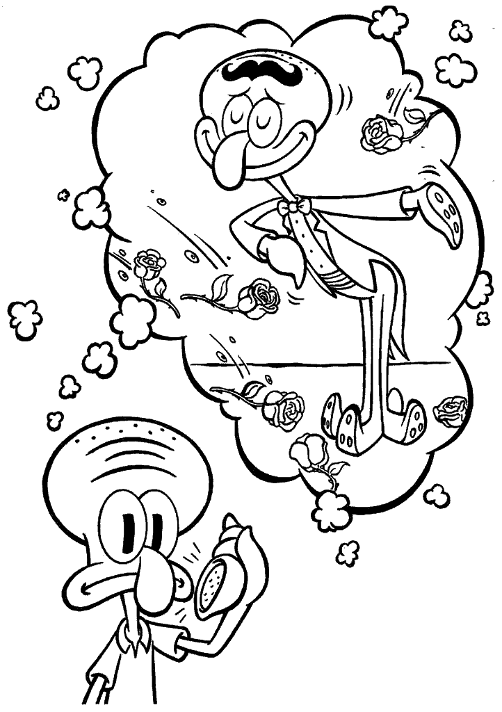 bob esponja para colorir