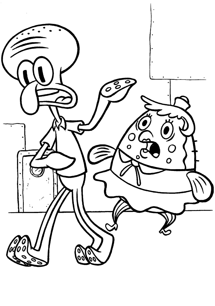 bob esponja para colorir