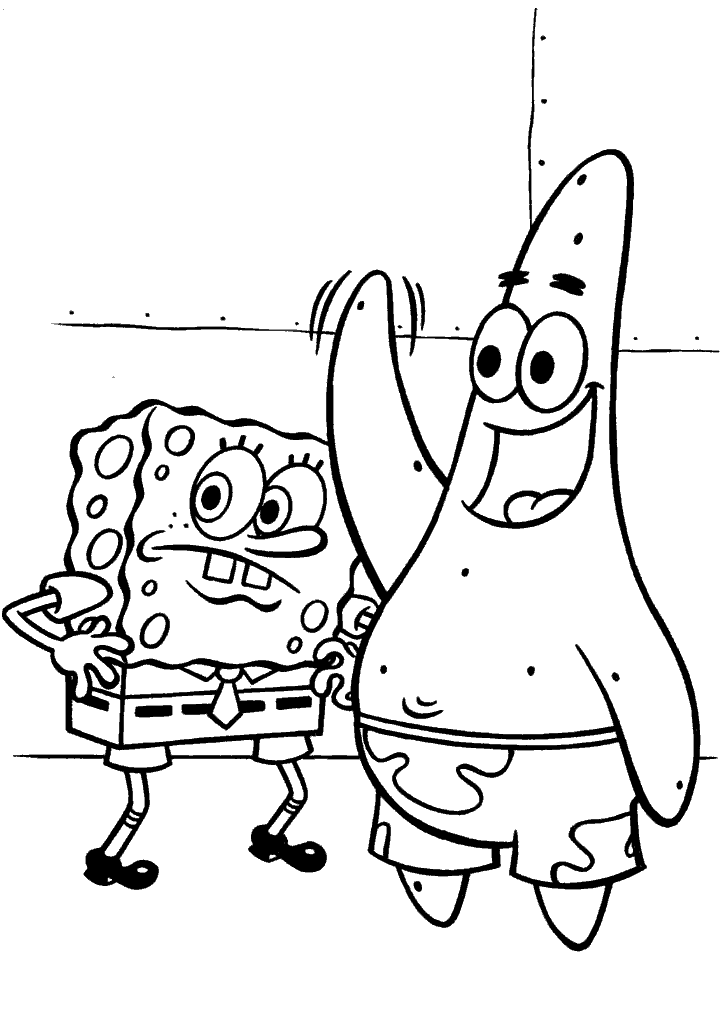 bob esponja para colorir
