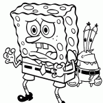 bob esponja para colorir