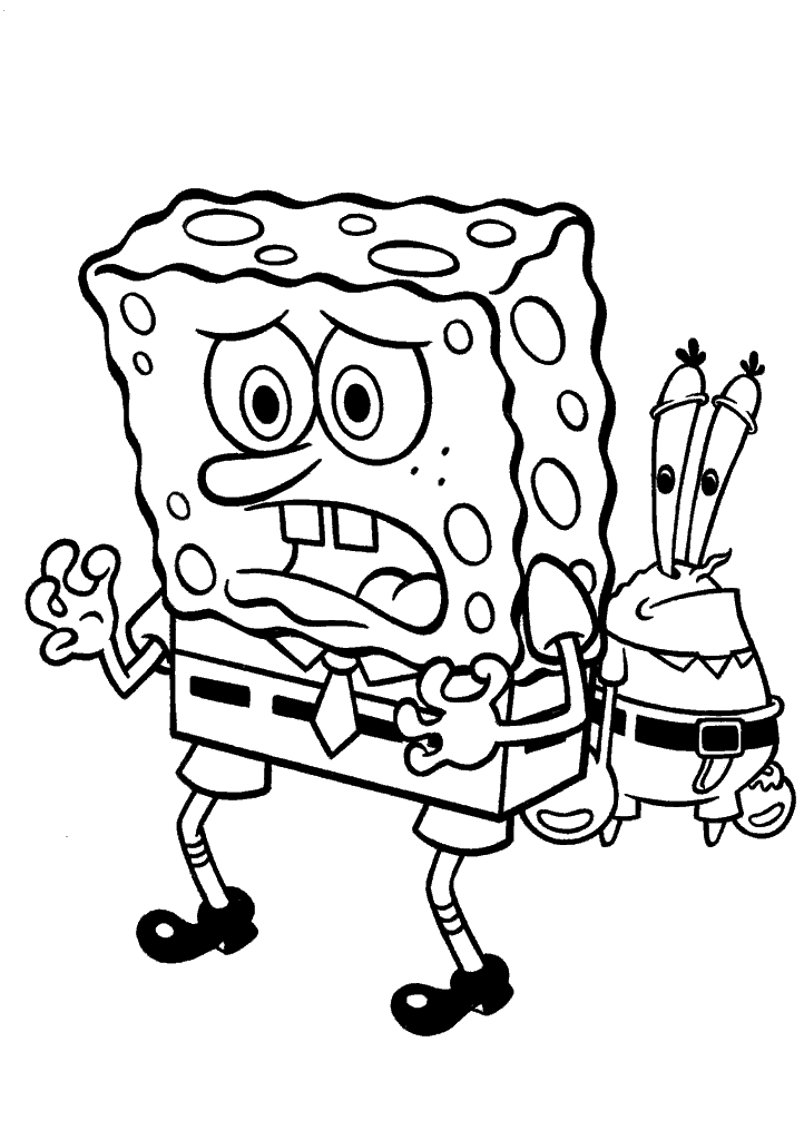 bob esponja para colorir