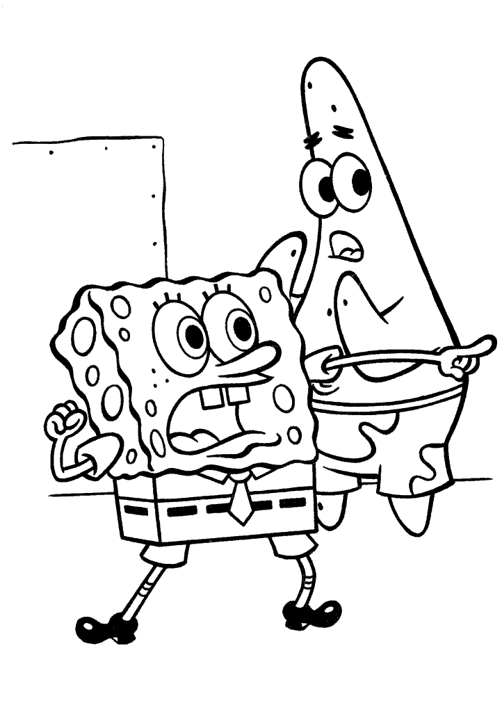 bob esponja para colorir