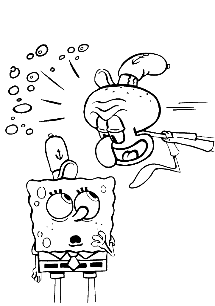 bob esponja para colorir