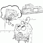 bob esponja para colorir