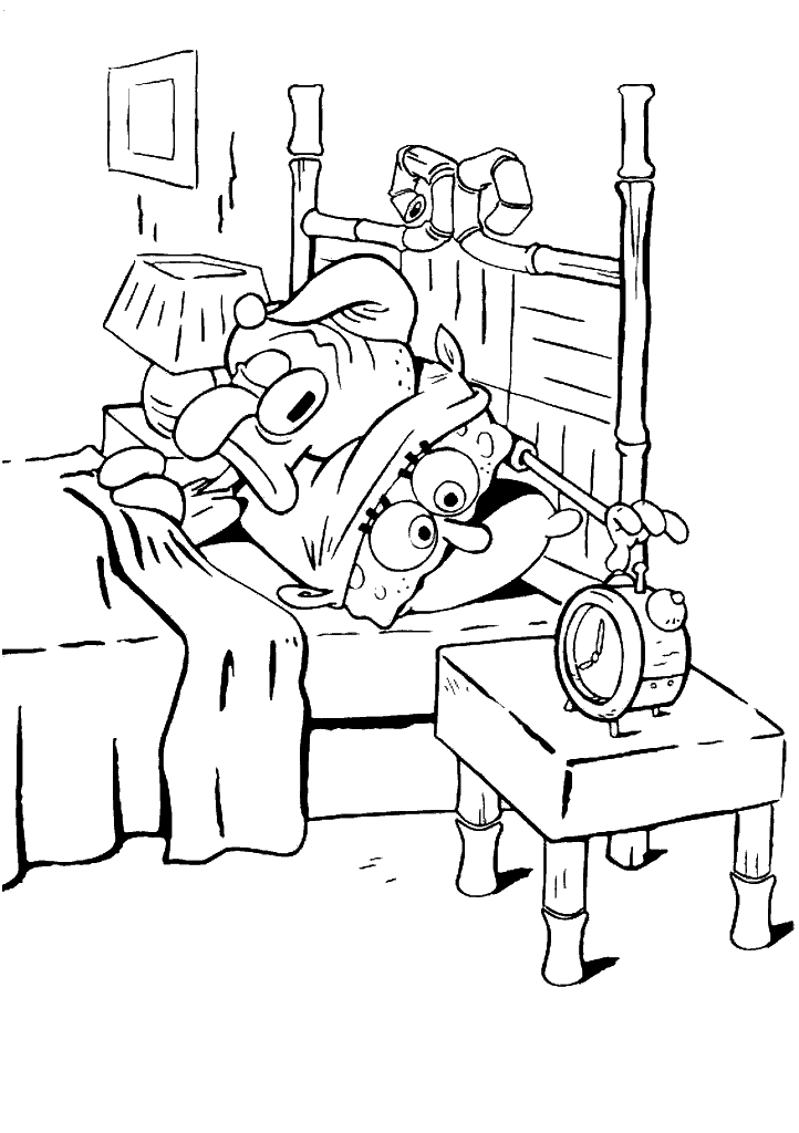 bob esponja para colorir